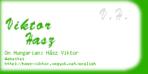 viktor hasz business card
